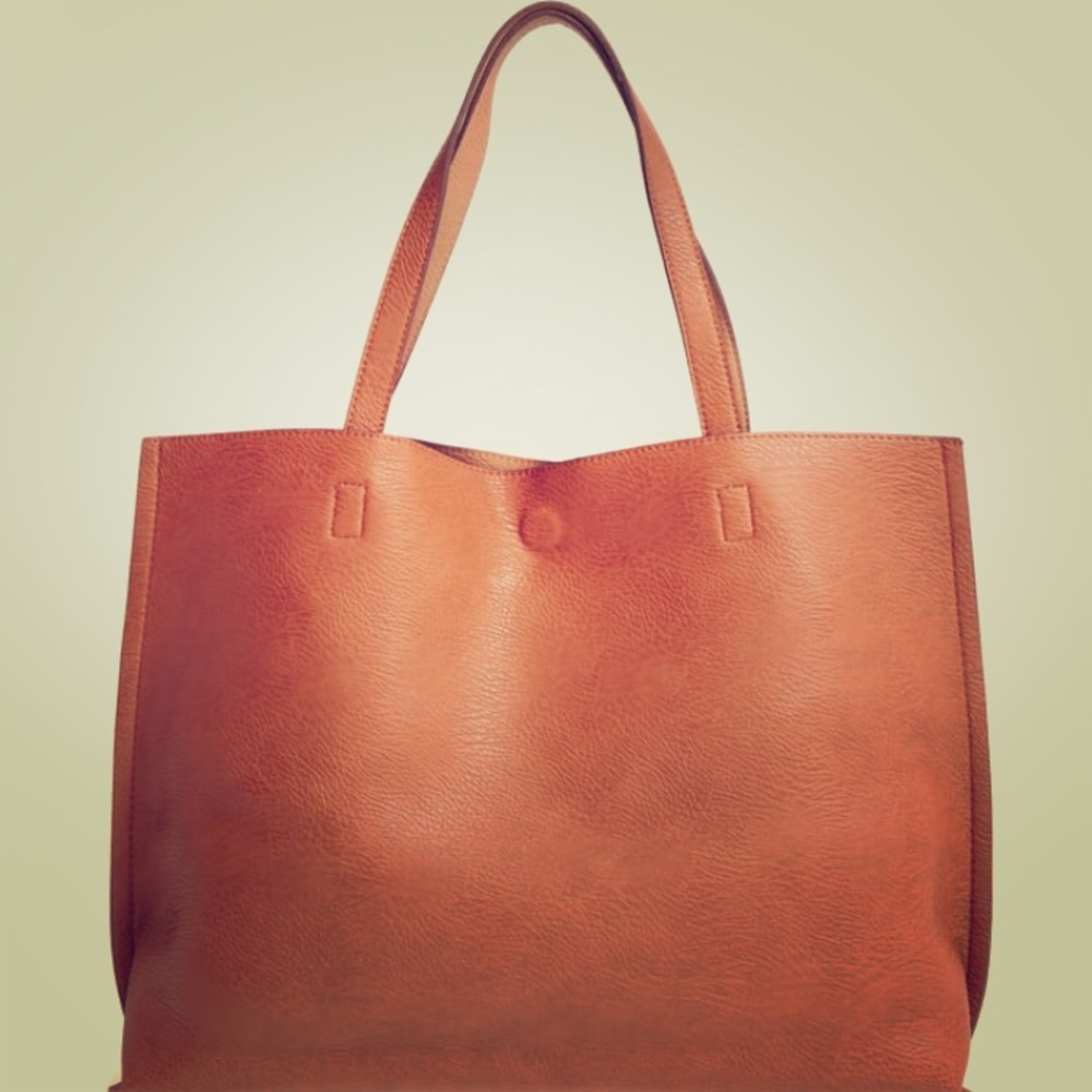Reversible Faux Leather Tote 
STREET LEVEL